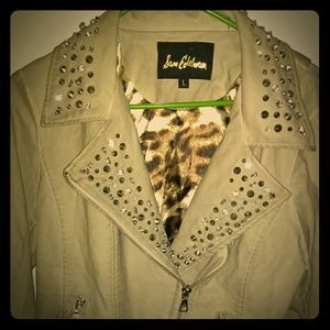 Sam Eldelman studded faux leather jacket